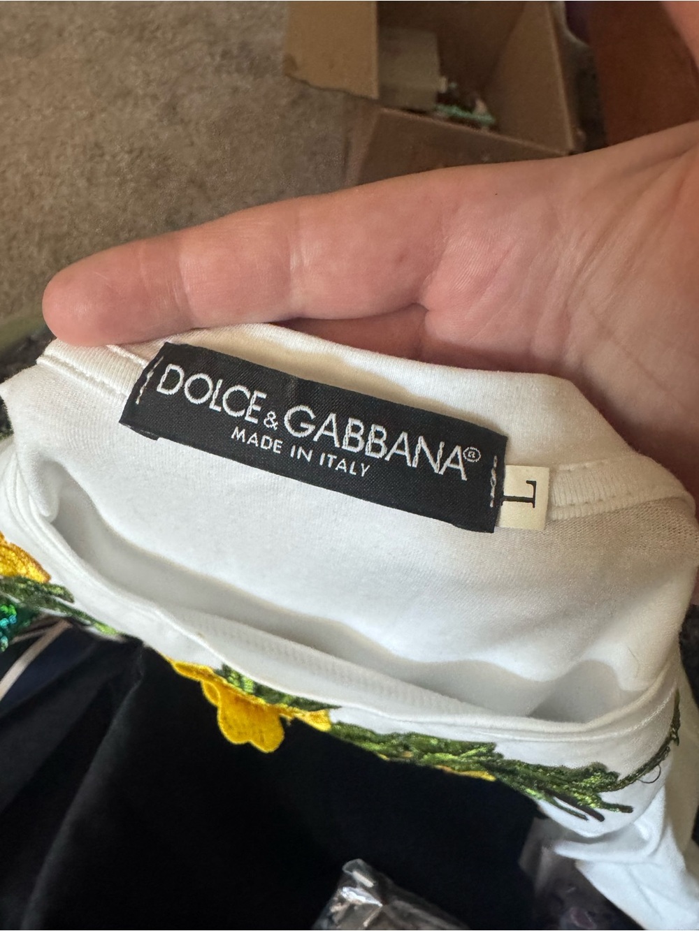 Dolce & Gabbana 2017 Oc'Ero I Was There Ready To Wear Runway Appliqué Shirt (L) - Picture 5 of 5